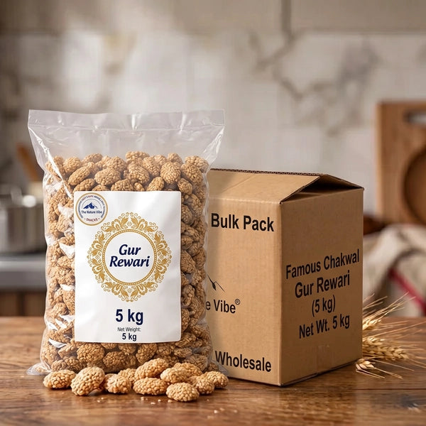 Premium_Chakwal_Gur_Rewari_traditional_crispy_jaggery_sesame_sweet_5_kg_packing by the nature vibe