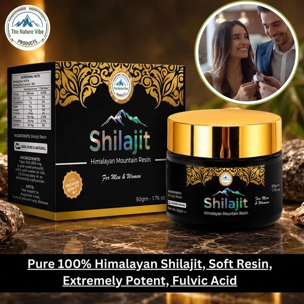 High altitude pure Himalayan shilajit resin with in UV glass jar by The Nature Vibe